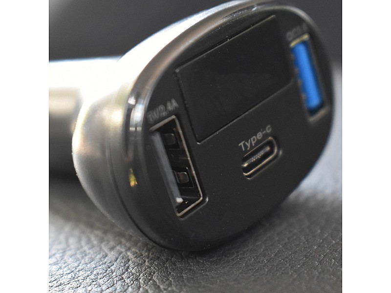 USB тройно зарядно за автомобил Mega Drive  LED Fast Charge 02784 - 2