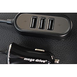 Зарядно за кола с 4 USB MEGADRIVE 5.8A (2.4A отпред и 3.4A отзад ) с кабел 1.4м