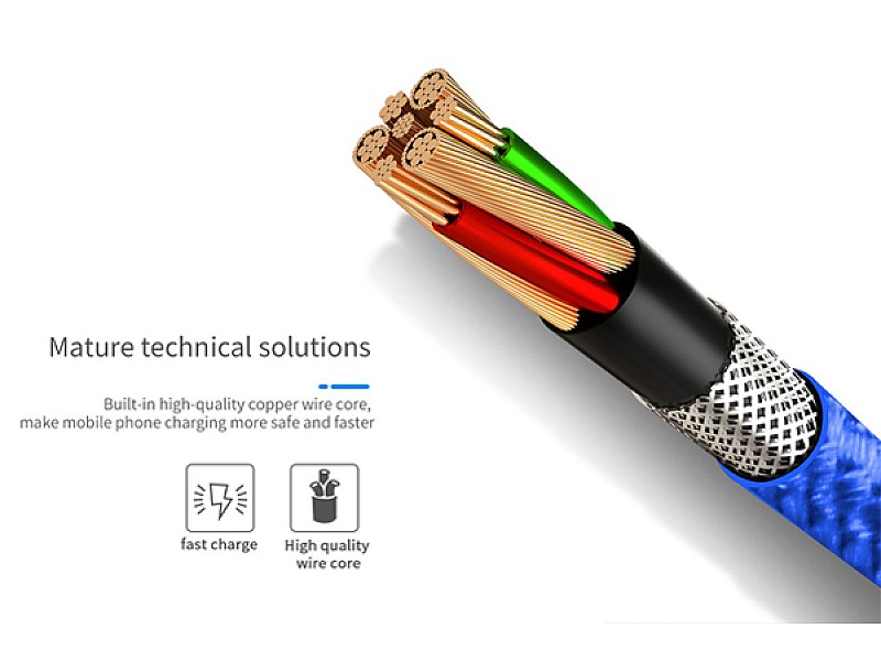 Магнитен кабел за бързо зареждане 3в1 Type C / Micro USB / LIGHTNING MEGADRIVE 1.5M 3A BLACK