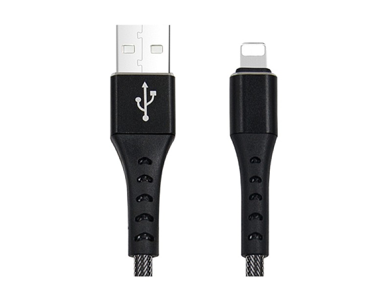 USB черен кабел за Iphone  Fish Lightning Mega Drive - 3