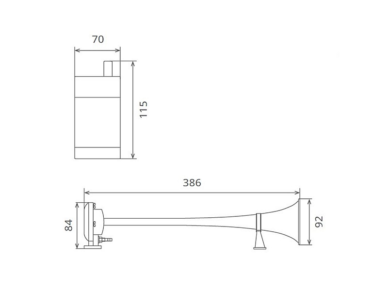 ТРОМБА ВЪЗДУШНА С КОМПРЕСОР SEGER 115DB, 24V - 3