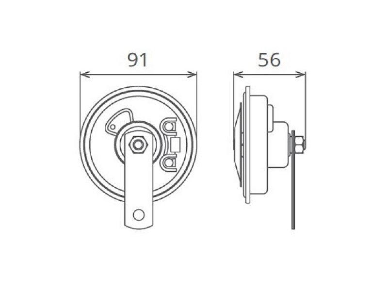 Клаксон SEGER 50FI1200K 435 Hz 12V - 4