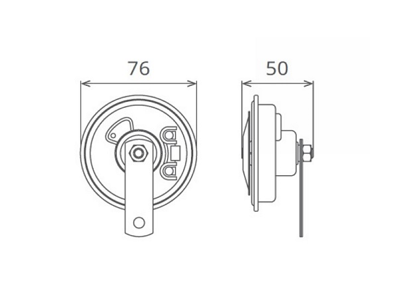 Клаксон SEGER 55B01200K 12V, HIGH & LOW TONE - 3