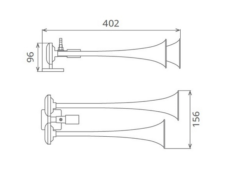 ТРОМБА ДВОЙНА SEGER 80AH 125dB 24V - 3