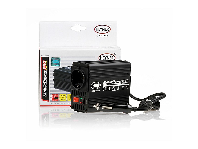 Премиум инвертор HEYNER 12V  към 230 V 150W + USB - 4