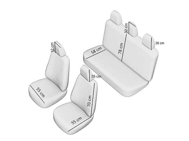 Универсални калъфи за седалки LUX GRAY UMB2 - 2