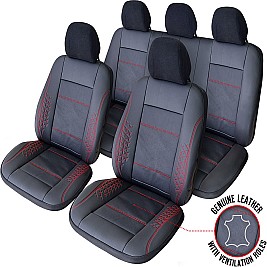 Калъфи за седалки - Кожени ATLAS BLACK UMB-R EXCLUSIVE 