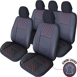 Калъфи за седалки - Кожени QUEEN BLACK UMB-R EXCLUSIVE