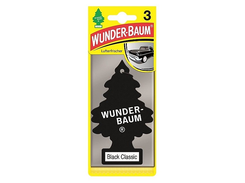 Ароматизатори за кола борче WUNDER-BAUM BLACK CLASSIC 3бр.