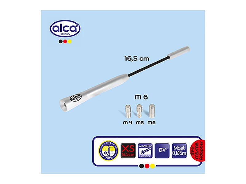 Универсална антена за кола ALCA 10837 16.5см хром - 2