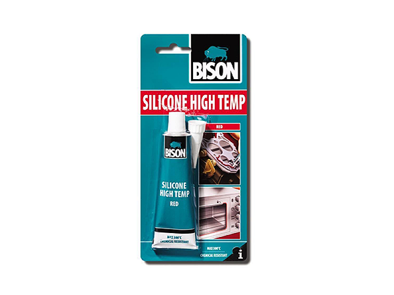 Силикон Топло и маслоустойчив BISON SILICONE HIGH TEMP за гарнитури 60 мл.