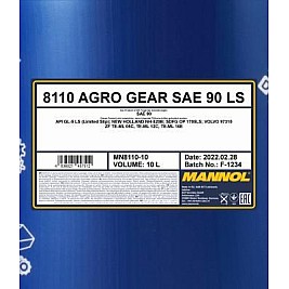 Трансмисионно масло Mannol 8110 Agro Gear 90 LS 10L