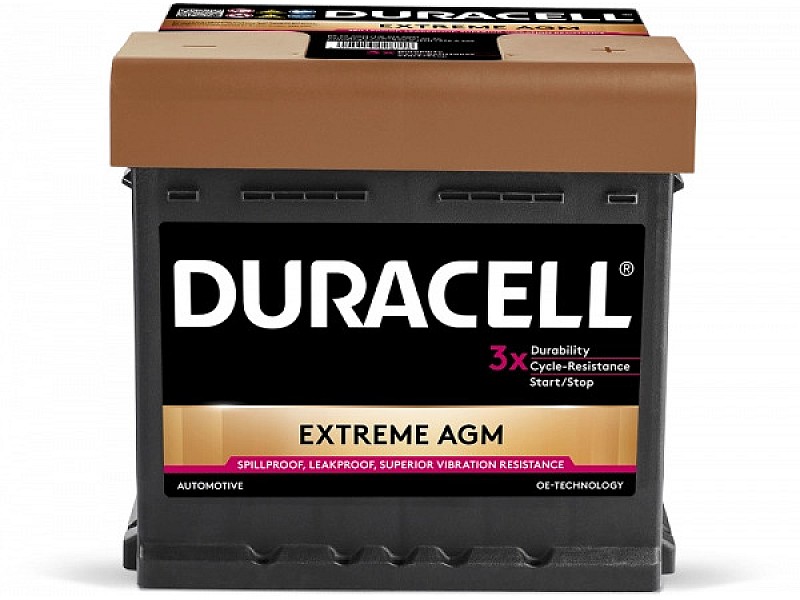 Акумулатор Duracell Extreme AGM 12V 50Ah 540A Д+