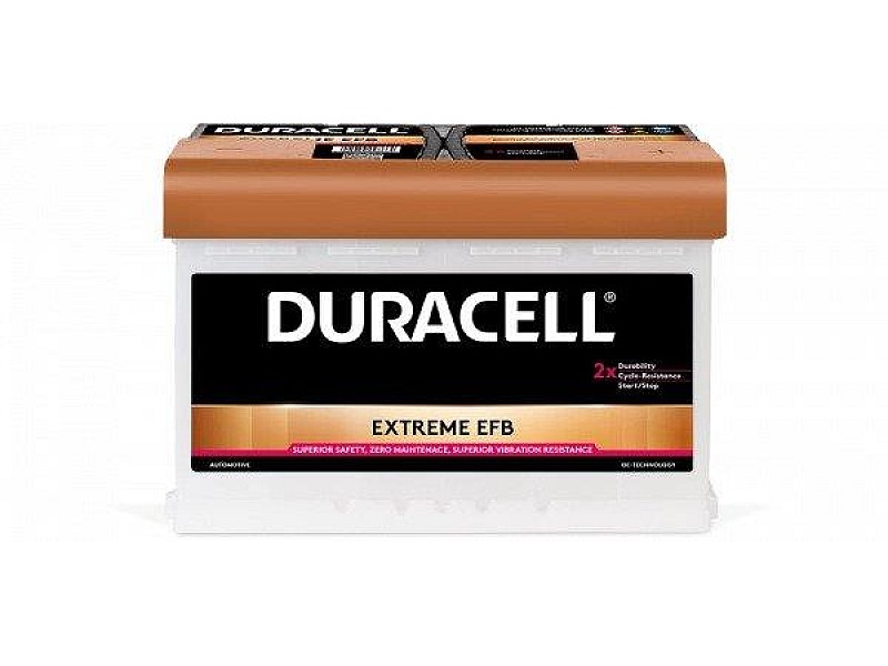 Акумулатор Duracell Extreme EFB 12V 75Ah 700A L3 Д+