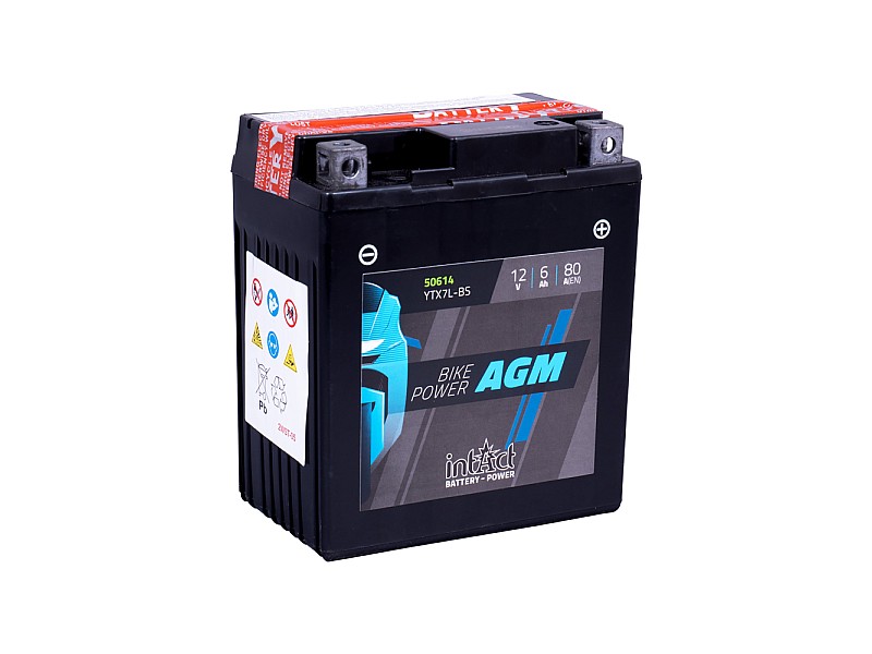 Мото акумулатор intAct Bike-Power AGM YTX7L-BS