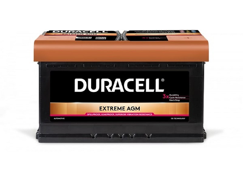 Акумулатор Duracell Extreme AGM 12V 80Ah 800A Д+