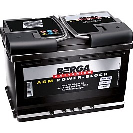 Акумулатор BERGA AGM POWER BLOCK 70AH 760A R+