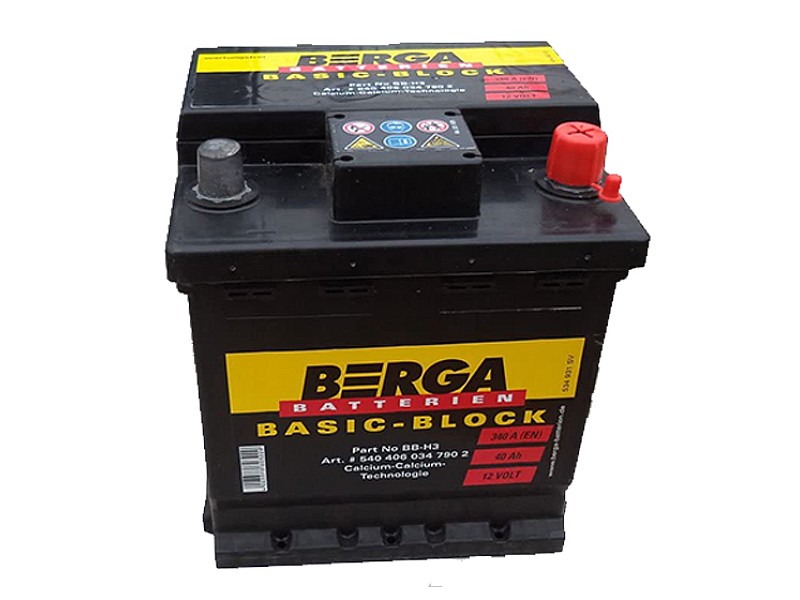 Акумулатор BERGA BASIC BLOCK 40AH 340A R+