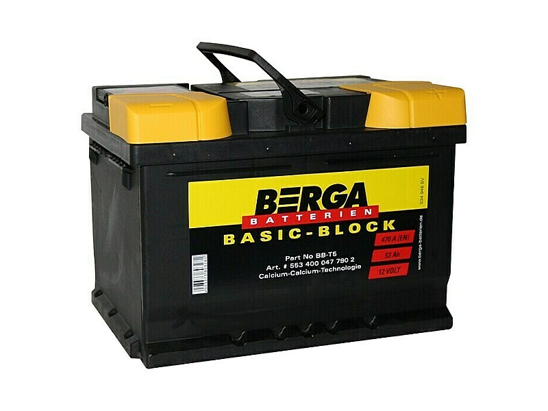 Акумулатор BERGA BASIC BLOCK 53AH 470A R+
