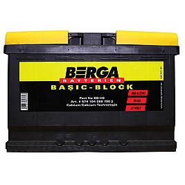 Акумулатор BERGA BASIC BLOCK 74AH 680A R+
