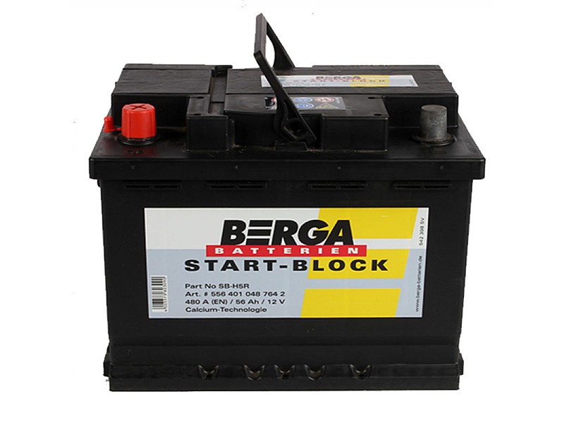 Акумулатор BERGA START BLOCK 56AH 480A R+