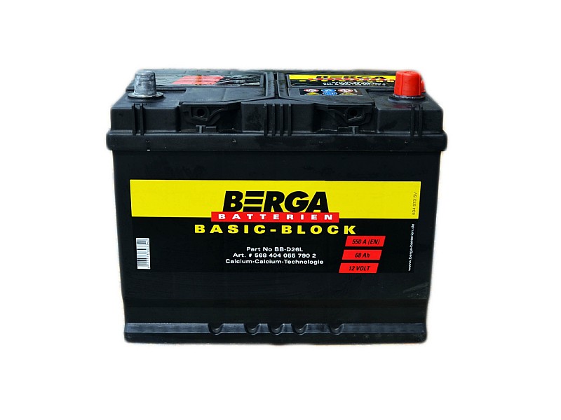 Акумулатор BERGA BASIC BLOCK 68AH 550A L+