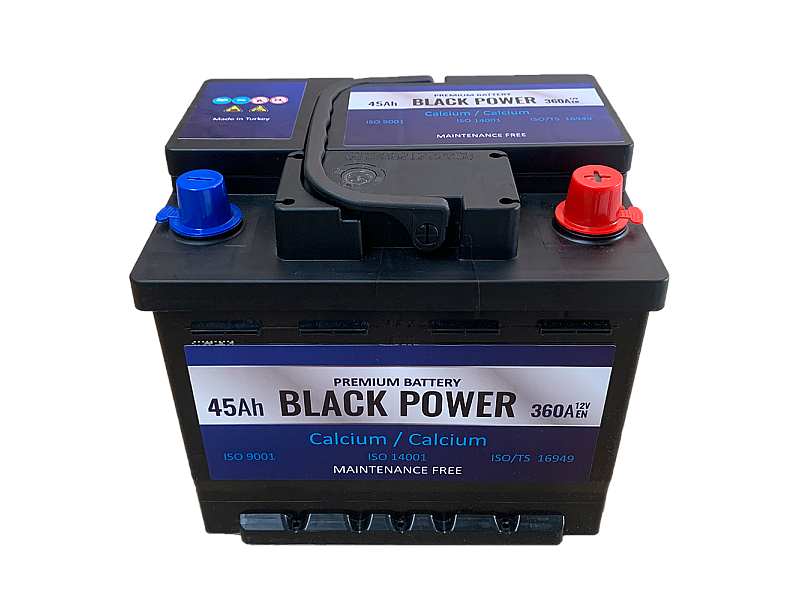 Акумулатор BLACK POWER 45Ah 360A R+