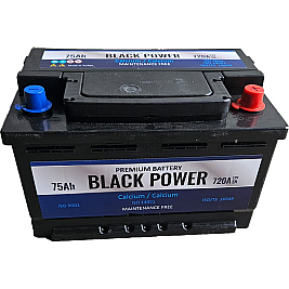 Акумулатор BLACK POWER 75Ah 720A R+