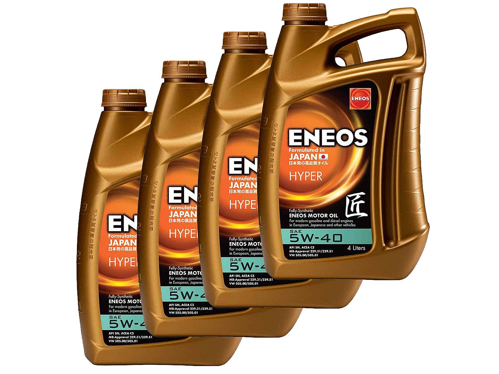☀️ Масло 4бр. ENEOS HYPER 5W-40 4x4L =16L ☀️ - ️ Ценa — ️ Motex.bg