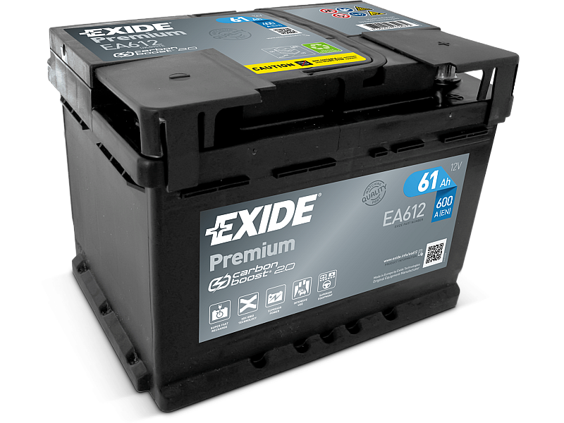 Акумулатор Exide Premium 61Ah 600A R+