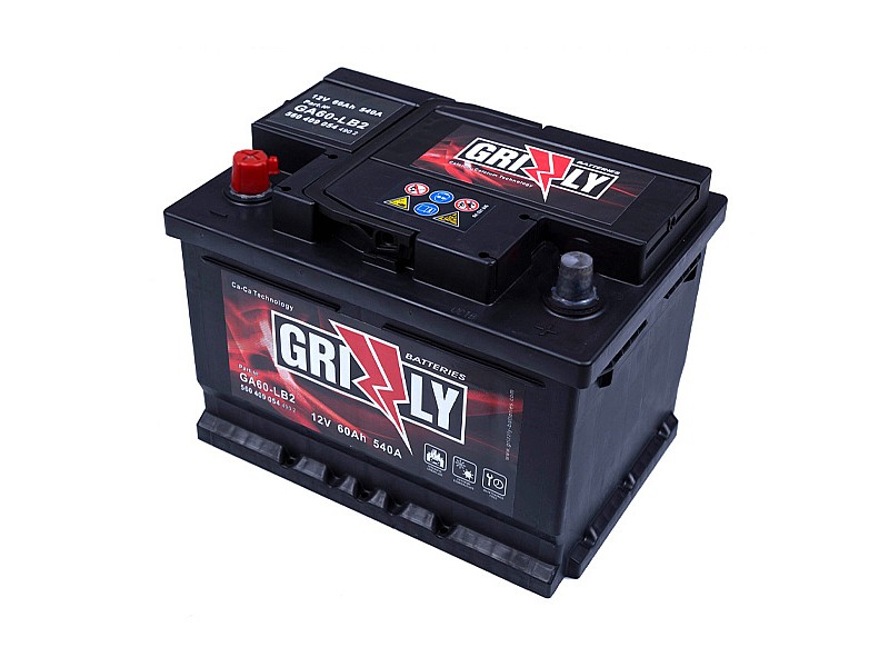 Акумулатор GRIZZLY 60Ah 540A L+