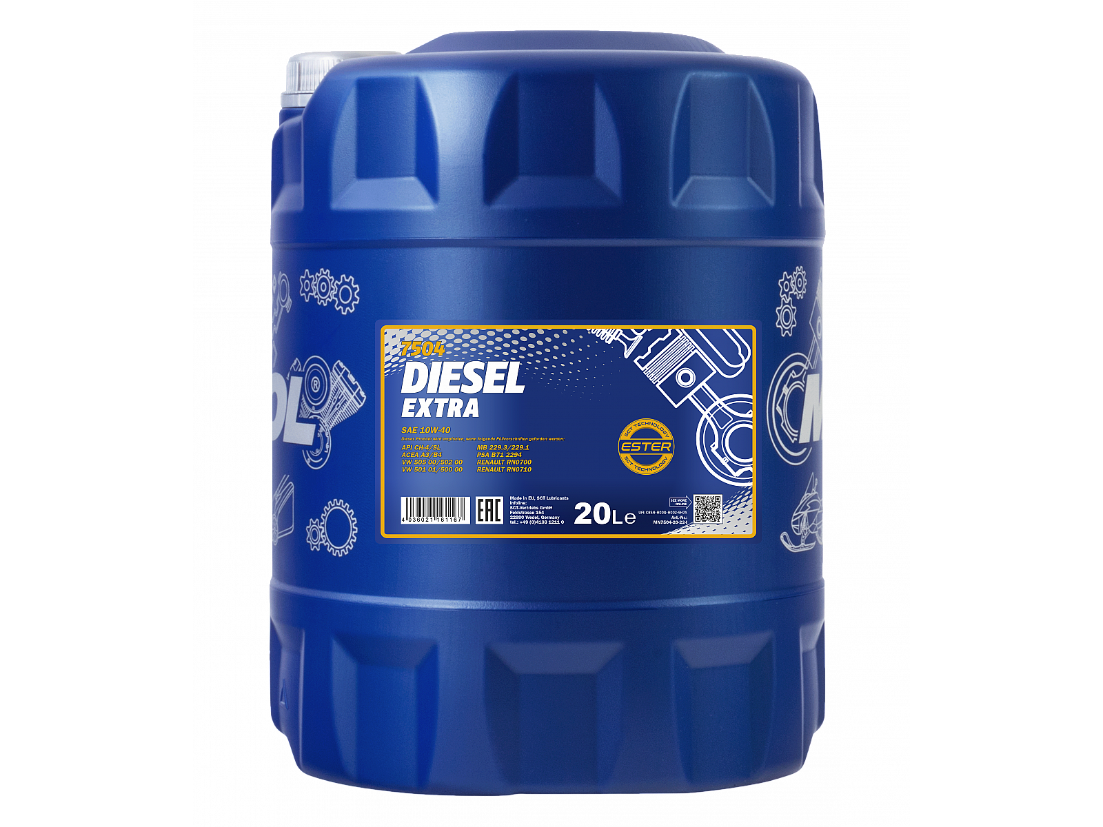 ☀️ Масло MANNOL DIESEL EXTRA 10W-40 20L ☀️ - ️ Ценa — ️ Motex.bg