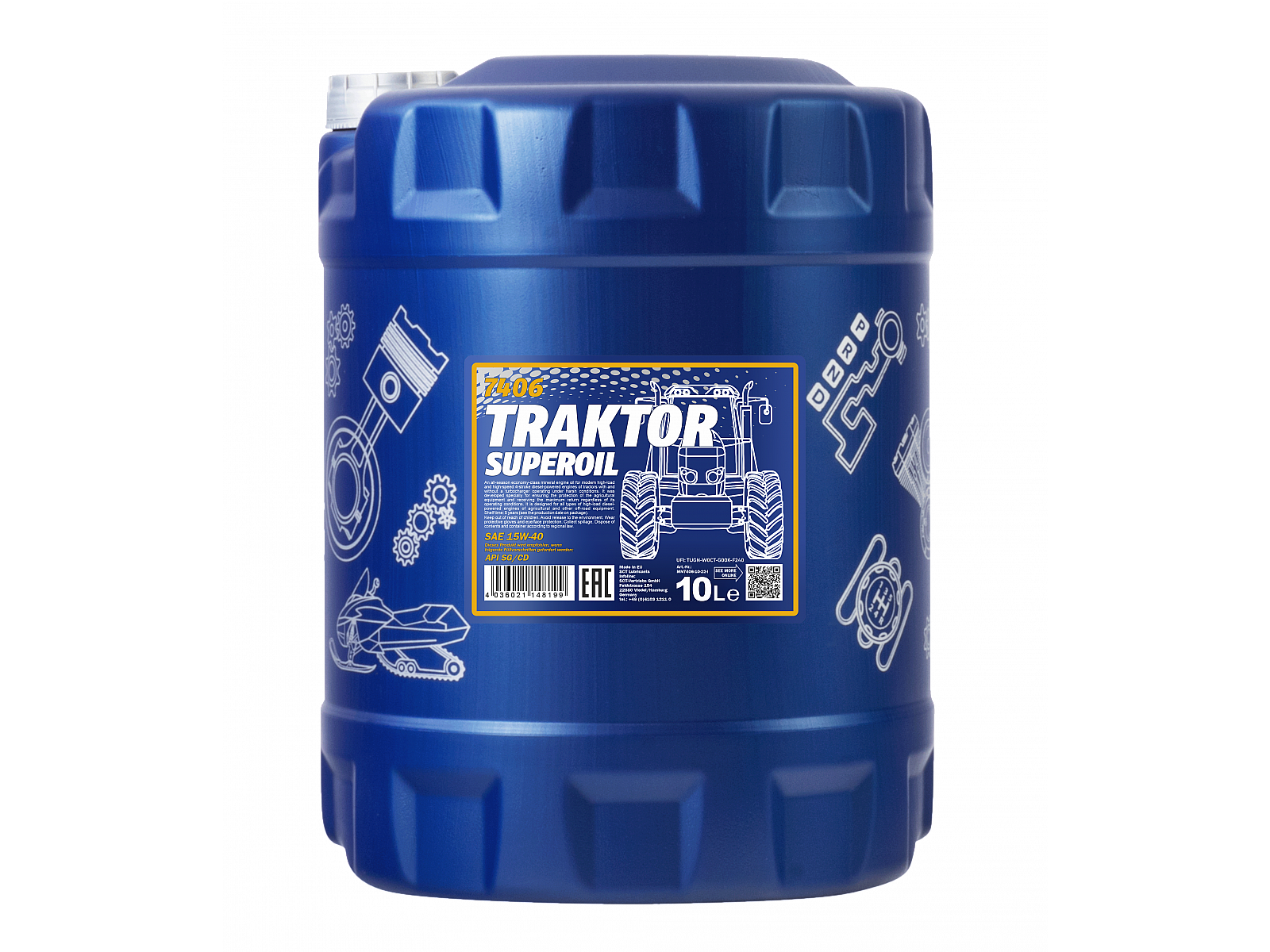 MANNOL Traktor-Öl 10L + Motor Doctor & Motor Flush Bundle – 15W-40, API CD, Für Diesel-Motoren