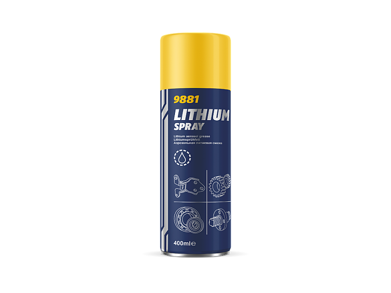 Спрей литиева грес MANNOL Lithium spray 400 мл.