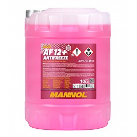 Червен антифриз готов за употреба Mannol Antifreeze AF12+ (-40 °C) Longlife 4012 10 L