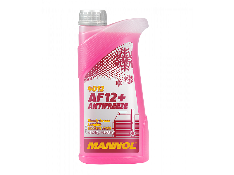 Червен антифриз готов за употреба Mannol Antifreeze AF12+ (-40 °C) Longlife 4012 1 L