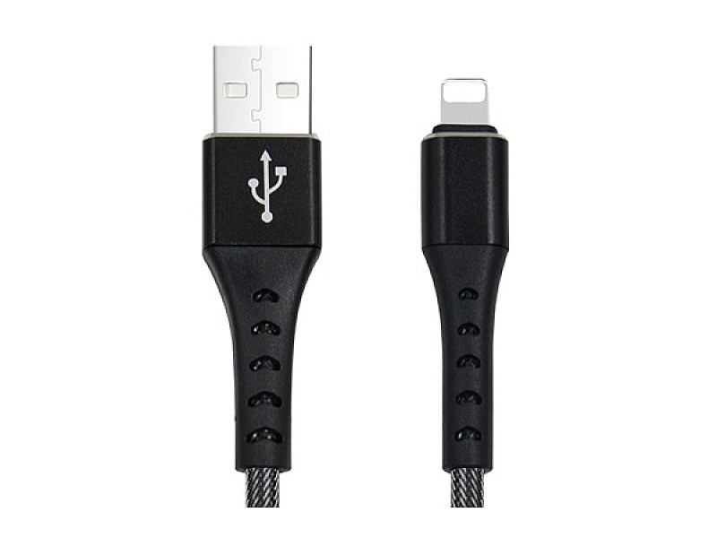 USB черен кабел за Iphone  Fish Lightning Mega Drive