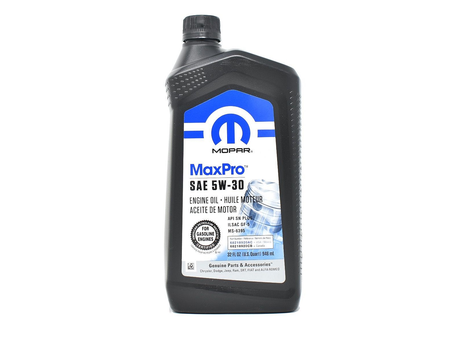☀️ Масло MOPAR MAXPRO 5W-30 946 мл. ☀️ - ️ Ценa — ️ Motex.bg