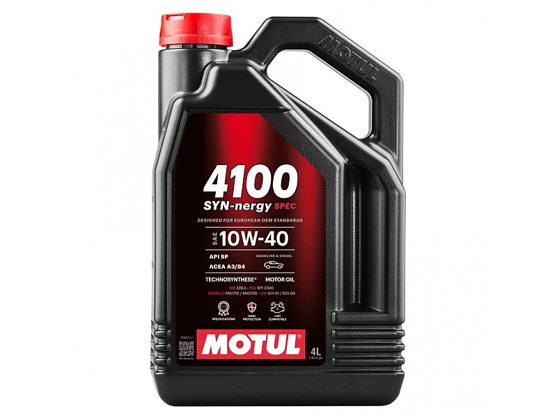 Масло MOTUL 4100 SYN-NERGY SPEC 10W-40 4L