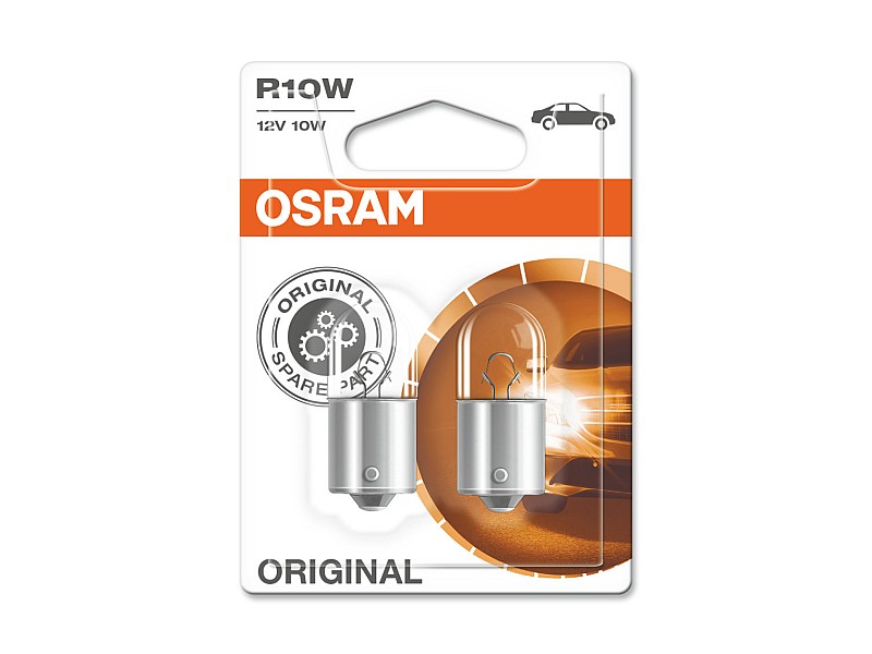 Крушки OSRAM 12V R10W ORIGINAL 2 бр. блистер