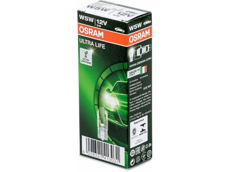 Крушки OSRAM 12V W5W ULTRA LIFE 10 бр.