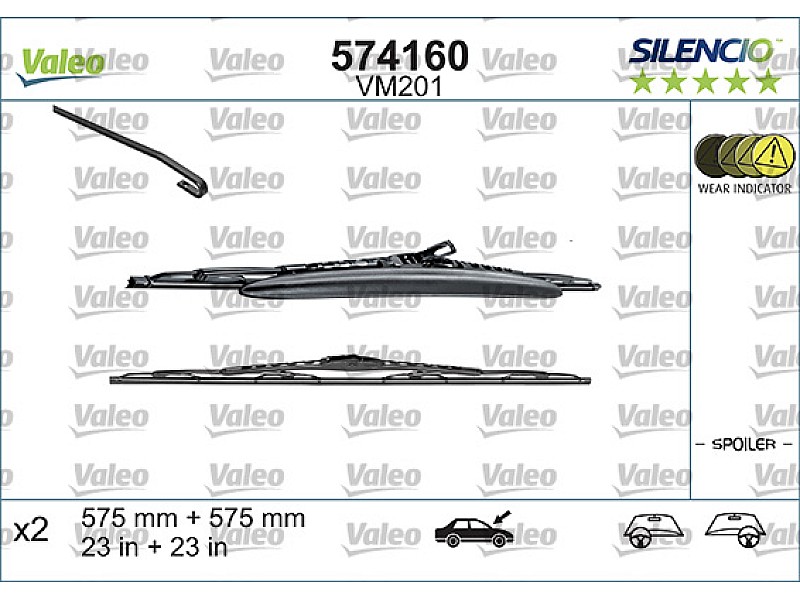 Чистачка VALEO SILENCIO CONVENTIONAL PERFORMANCE 600 мм. VM15