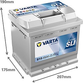 Акумулатор VARTA DYNAMIC SLI B19 45AH 400A R+