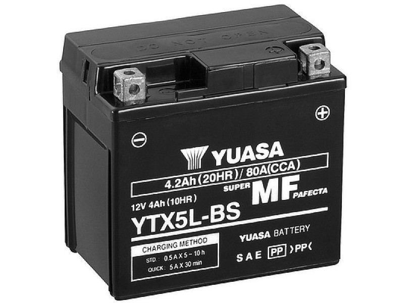 Акумулатор YUASA YTX5L-BS 4.2Ah 80A R+