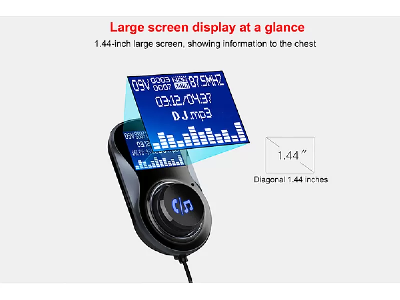 USB зарядно за автомобил с вградено радио Mega Drive 2.4 A USB FM 02787 - 13 USB зарядно за автомобил с вградено радио Mega Drive 2.4 A USB FM 02787 - 13
