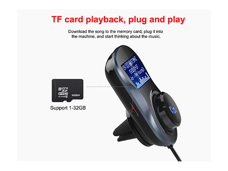 USB зарядно за автомобил с вградено радио Mega Drive 2.4 A USB FM 02787 - 14 USB зарядно за автомобил с вградено радио Mega Drive 2.4 A USB FM 02787 - 14