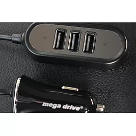 Зарядно за кола с 4 USB MEGADRIVE 5.8A (2.4A отпред и 3.4A отзад ) с кабел 1.4м