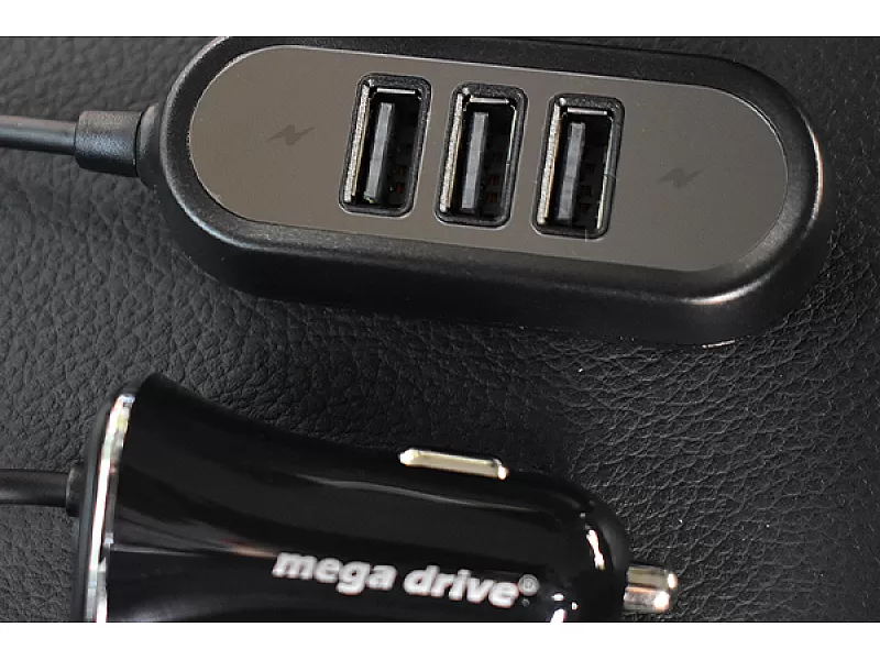 Зарядно за кола с 4 USB MEGADRIVE 5.8A (2.4A отпред и 3.4A отзад ) с кабел 1.4м 02783 - 2 Зарядно за кола с 4 USB MEGADRIVE 5.8A (2.4A отпред и 3.4A отзад ) с кабел 1.4м - 2