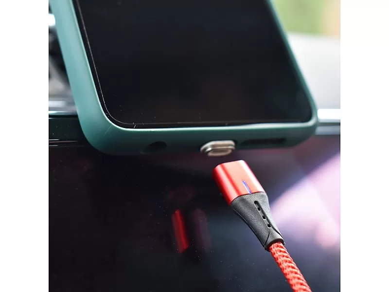 Магнитен кабел за бързо зареждане 2в1 Type C / Micro USB MEGADRIVE 1.5M 5A RED 02799 - 9 Магнитен кабел за бързо зареждане 2в1 Type C / Micro USB MEGADRIVE 1.5M 5A RED - 9