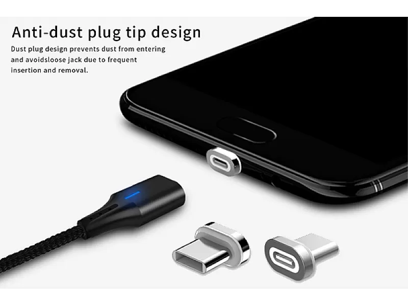Магнитен кабел за бързо зареждане 2в1 Type C / Micro USB MEGADRIVE 1.5M 5A RED 02799 - 8 Магнитен кабел за бързо зареждане 2в1 Type C / Micro USB MEGADRIVE 1.5M 5A RED - 8